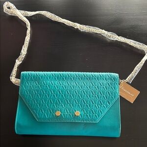 Francesca's Collections Teal Quilted Women's Bag (NWT)